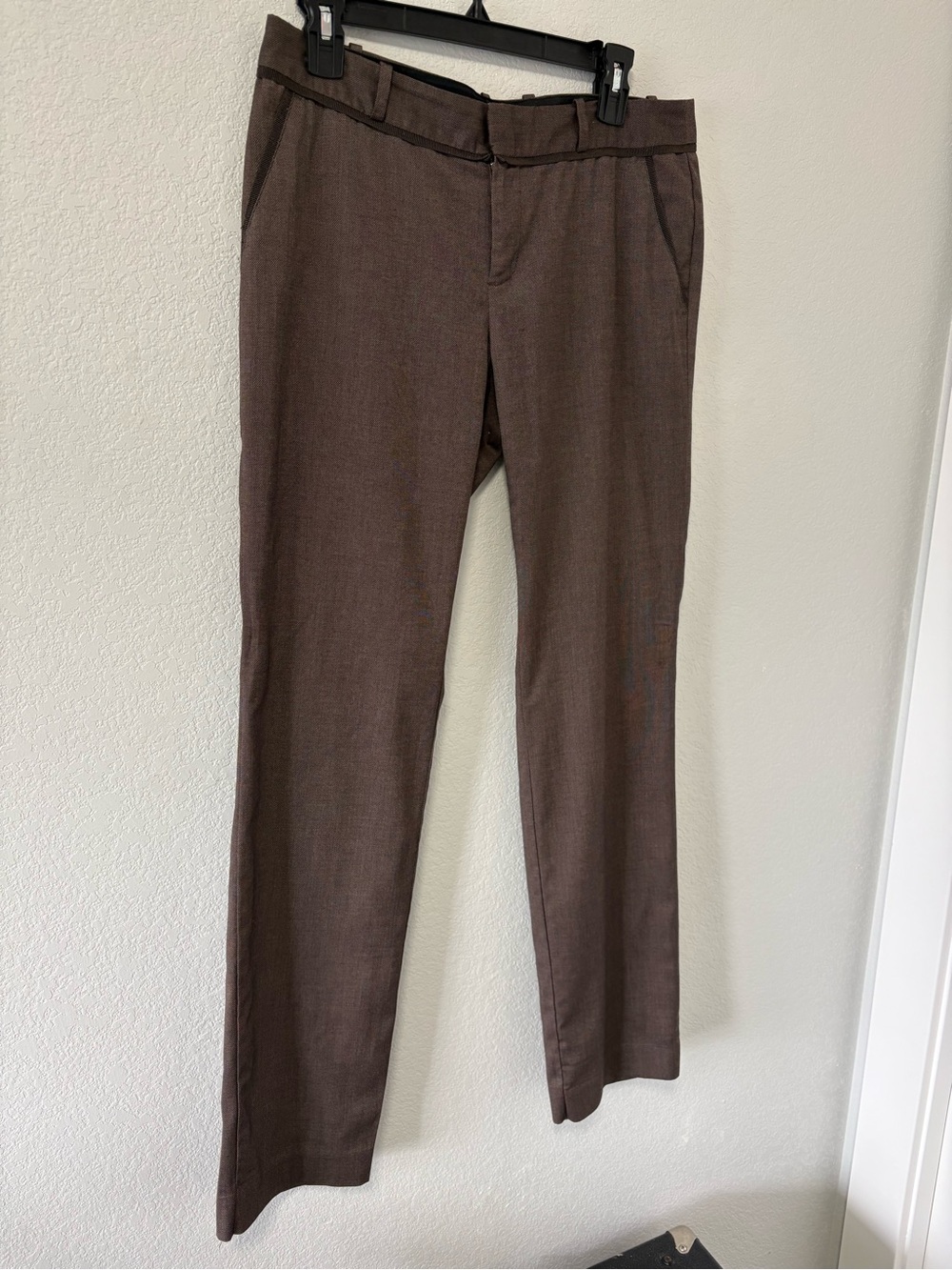 Women’s Banana Republic Ryan Fit Brown Dress Pants Size 6 Stretch Inseam 31